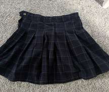 Pleated Plaid Skirt