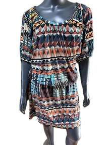 Uncle Frank Multi Color Print Dress Small