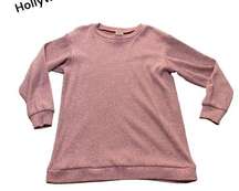 Fredericks of Hollywood womens medium pink sparkly sweater shiny vintage cute ba