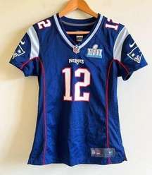 Nike New England‎ Patriots #12 Tom Brady Super Bowl 52 LII NFL Jersey Women's S