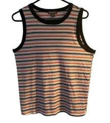 Pre Owned Women’s Eddie Bauer Sleeveless Blouse Tank Top Striped Sz XL