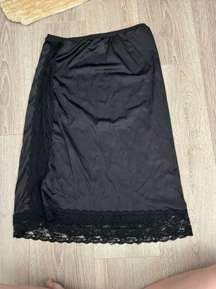 Vintage Black Slip Skirt