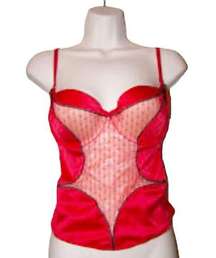 Jezebel USA Red Lingerie Push Up Bustier Corset Bra Top Size 36D Sexy Intimates