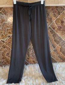 Women’s Natori Ribbed Super Soft Pajama Pant in Dark Gray Size Small