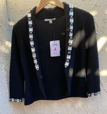 Embellished Black cardigan sweater S