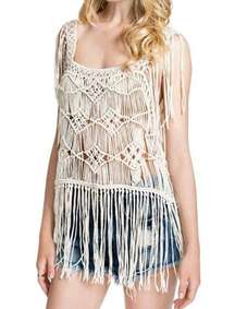 NWT | Denim & Supply Ralph Lauren Macrame Tank