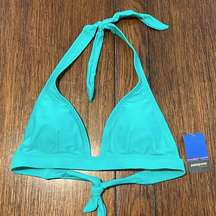 Patagonia Boucau Halter Swim Top XS aqua blue Green Tie neck NWT