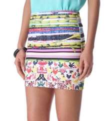 Clover Canyon Surf Shack Neoprene Mini Skirt