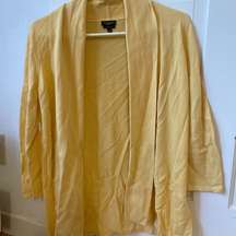 Talbots yellow sweater cardigan