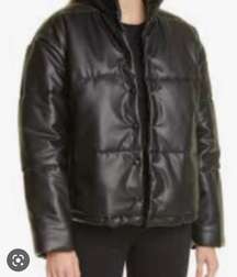 Leather Puffer Jacket