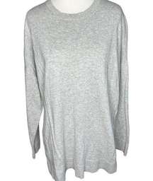 Eileen Fisher Gray Long Sleeve SIde Slit‎ Top Size S/P