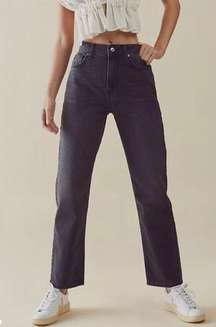 We the Free / Free People Size 31 Pacifica Jeans High Rise Slim Straight Black