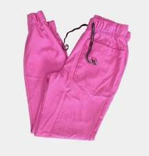 Climate Right by Cuddl Duds Modern Fit Slim Straight Scrub Jogger XS Pink