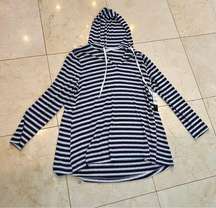 La Blanca NWT $69 Striped Oversized Hoodie Sweater Sz XL