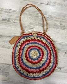 Round Straw Woven Tote