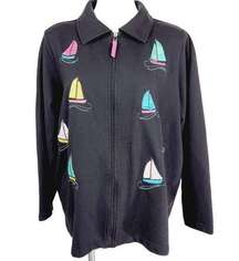 Breckenridge woman sailboat jacket black Size 2xl