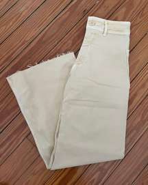 Marine Wide Leg Sailor jeans In Light Yellow