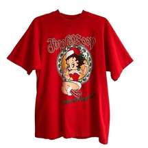 Vintage Betty Boop Jingle Boop red  short sleeve T-shirt, XL