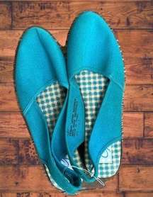 Never Worn  Women Vintage 80’s Hot Gossip Turquoise Slip-on Slingback Sandal
