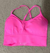 Pink sports bra