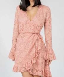 NWT We are HAH Wrap Star Dress in Copper Rose Mini Size Small S NEW