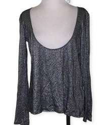 Rebecca minkoff sparkle deep scoopneck‎ top