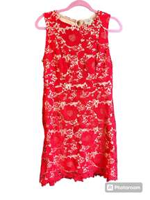 New York Red Lace Holiday Dress