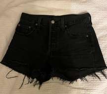 501 Black Denim Shorts
