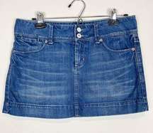 Vintage Y2K  Denim Micro Mini Skirt Size 4