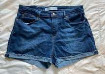 Signature by Levi Strauss Women’s High Rise Blue Shorts Size 16