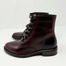 NEW Thursday Boot Co. President Lace Up Boot Burgundy Brown US 5.5 WMNS