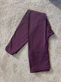 Maroon High Rise Leggings