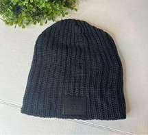 | women dark gray beanie knitted