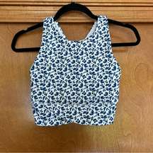 DYI Animal Print Crossover Longline Sports Bra Size Small