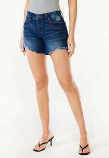 Sofia Jeans Sofia Vergara Lila Denim Shorts Womens 16 Blue Distressed Mid Rise