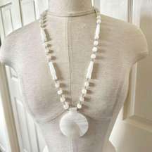 White onyx beaded necklace