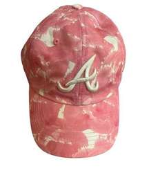 Atlanta Braves Genuine Merchandise Women's Cap Pink Watercolor Brushstrokes OS