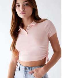 Pink Cinched Polo Shirt