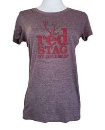 Brown Red Stag Tee, Women's M