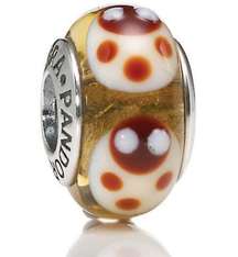 AUTHENTIC Ladybug Pandora Charm, Murano Glass