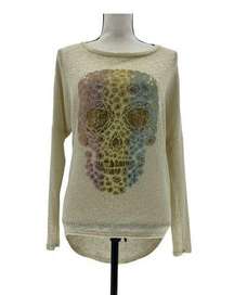 Vintage Havana Knit Skull Long Sleeve Sweater Sz S