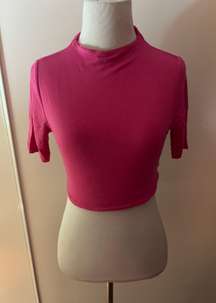 Barbie Pink Bodycon crop Top Sz S