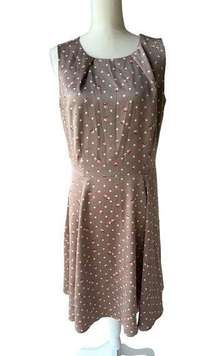 NY & CO Eva Mendes Taupe Floral Dress Size 12