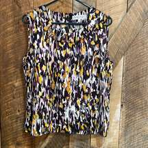 Kasper ladies sleeveless blouse multicolored size L