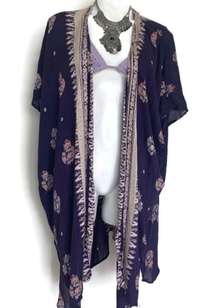 Gypsy FLORAL CARDIGAN KIMONO OVERSIZE top SMALL