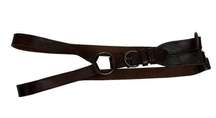 Vince. Belt Size S Tri-Strap Equestrian O-Ring Brown Leather Harness Detail