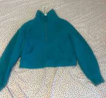 teal scuba half zip