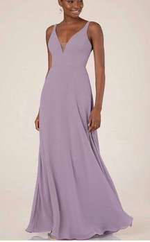 Sorella vita lavender gown bridesmaid illusion purple