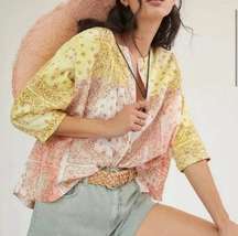 Pilcro The Tavi Batik‎ Button Down Blouse