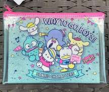 Sanrio Pink Blue Zipper Bag Double Sided